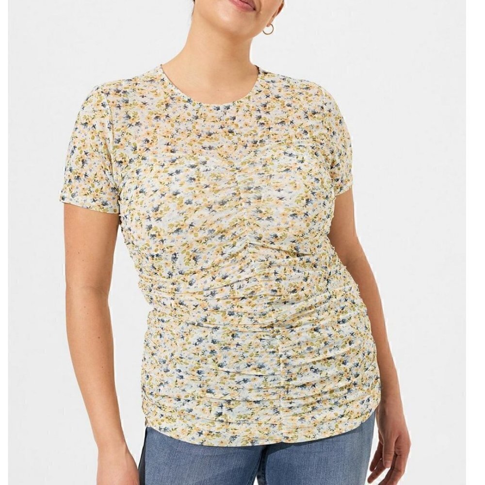 Torrid Stretch Mesh Ruched Top - Medium/Large, NWT